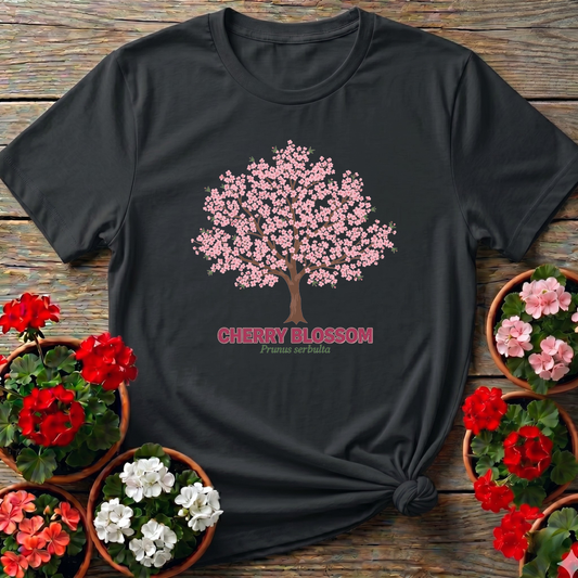 Vintage Cherry Blossom Prunus Serrulata T-shirt