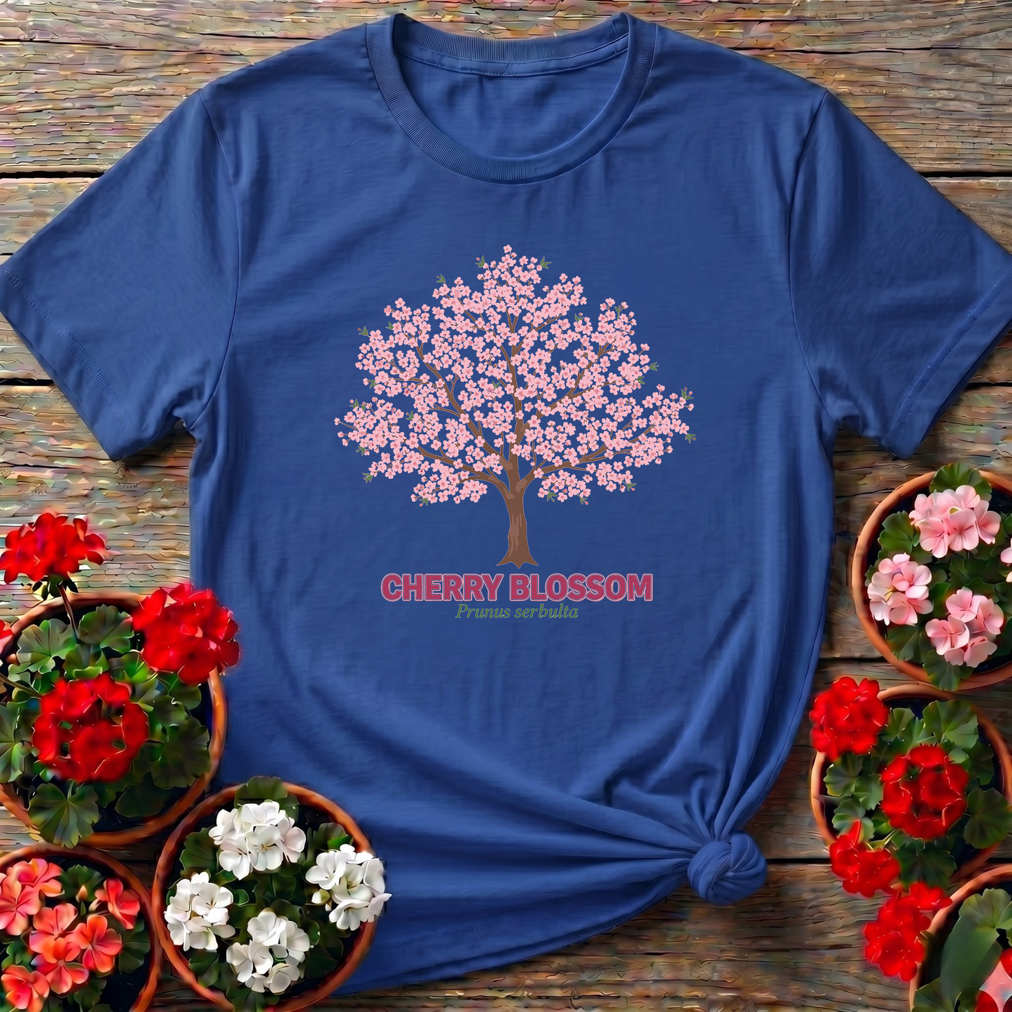 Vintage Cherry Blossom Prunus Serrulata T-shirt