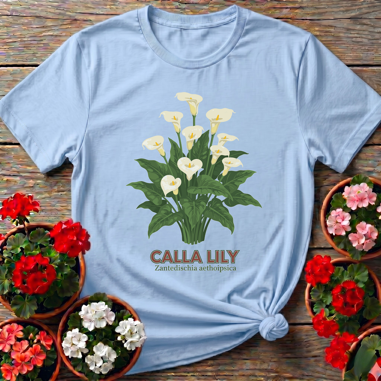 Vintage Calla Lily Zantedeschia Botanical T-shirt