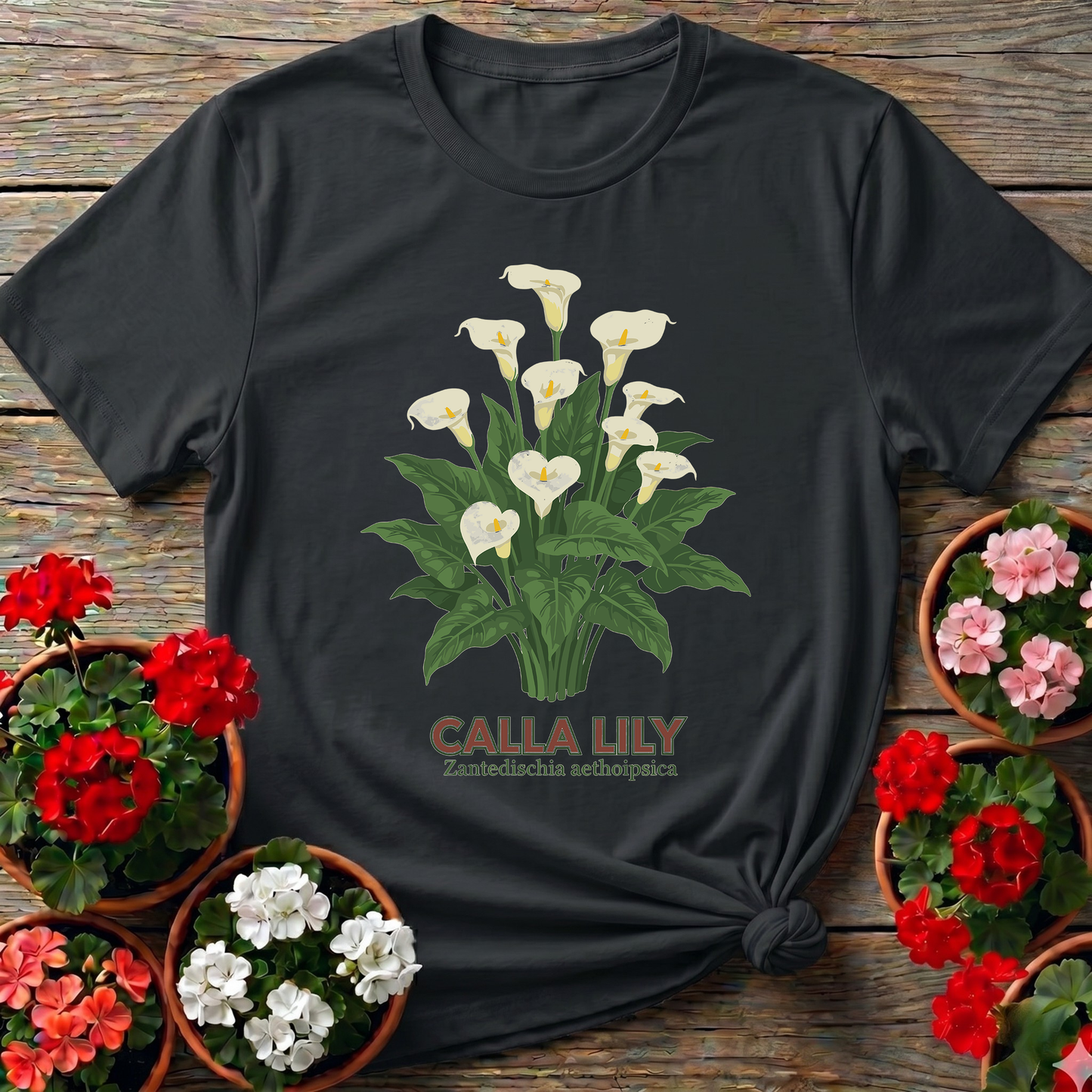 Vintage Calla Lily Zantedeschia Botanical T-shirt