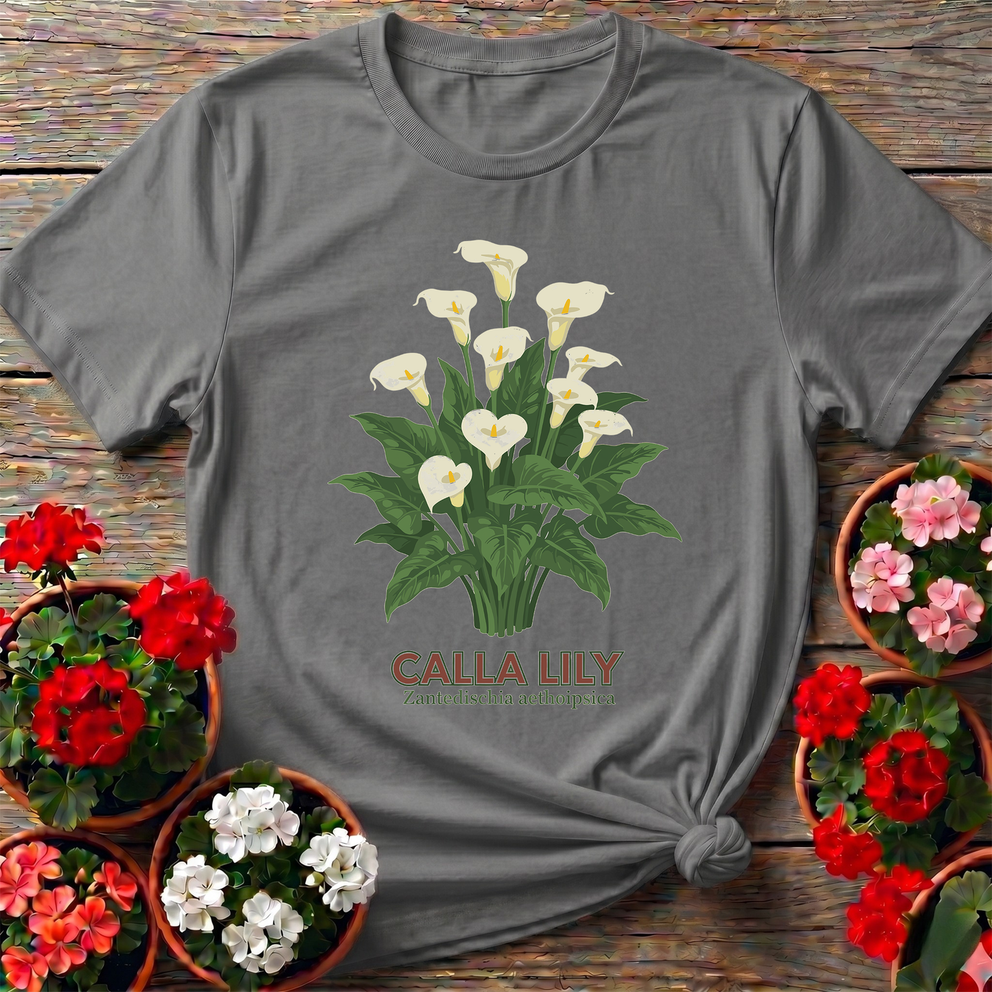 Vintage Calla Lily Zantedeschia Botanical T-shirt