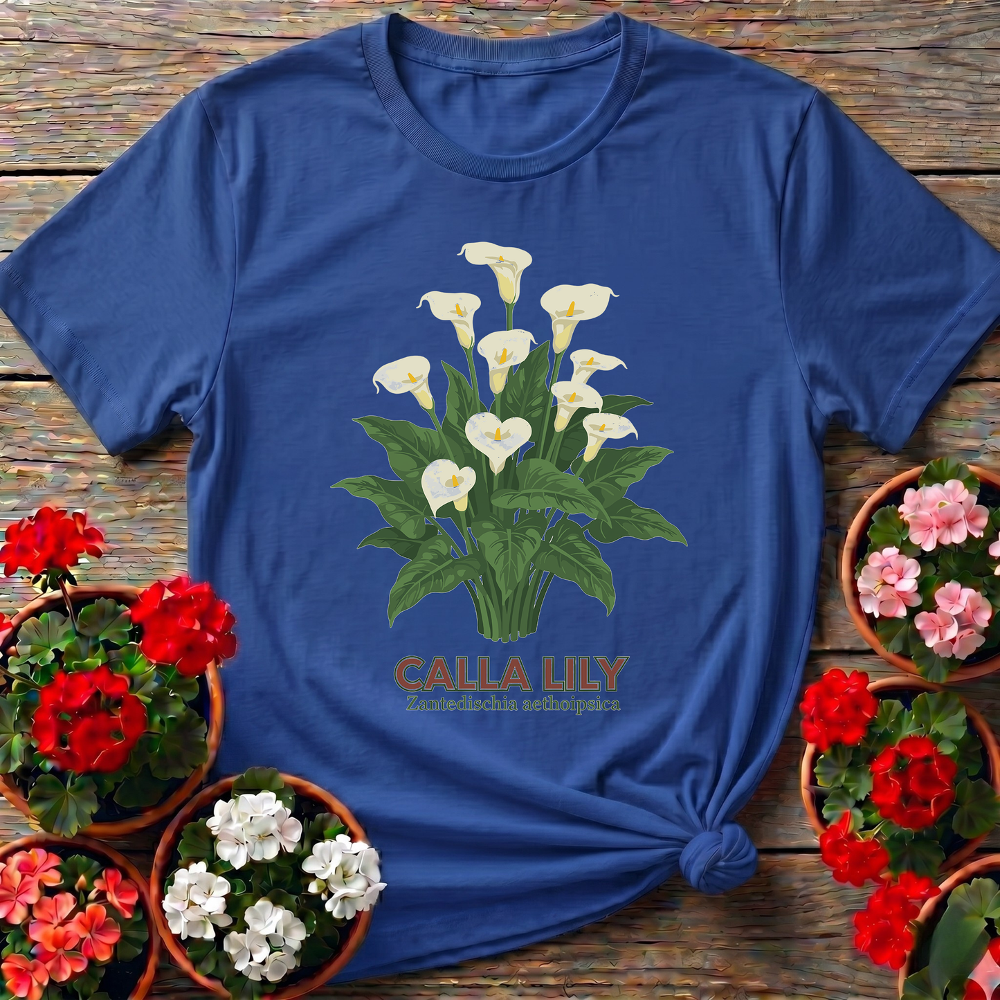 Vintage Calla Lily Zantedeschia Botanical T-shirt