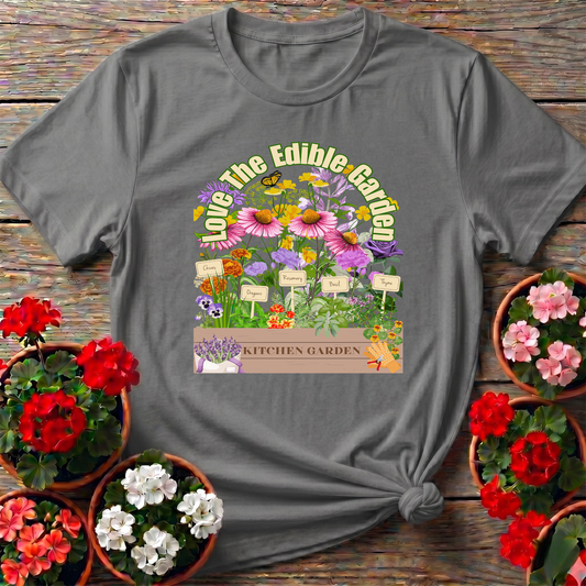 Love The Edible Kitchen Garden Vintage Floral T-shirt