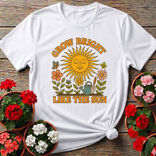Grow Bright Like The Sun Vintage Botanical T-shirt
