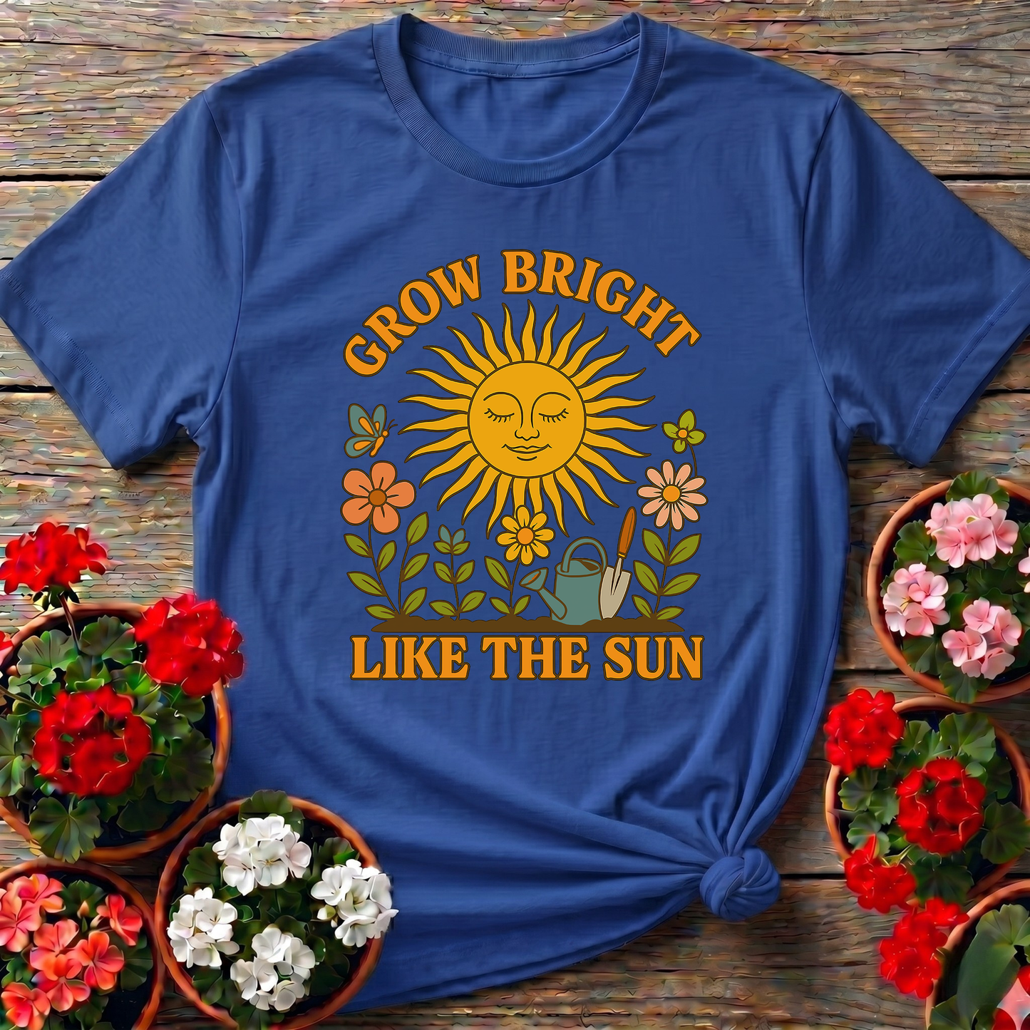 Grow Bright Like The Sun Vintage Botanical T-shirt