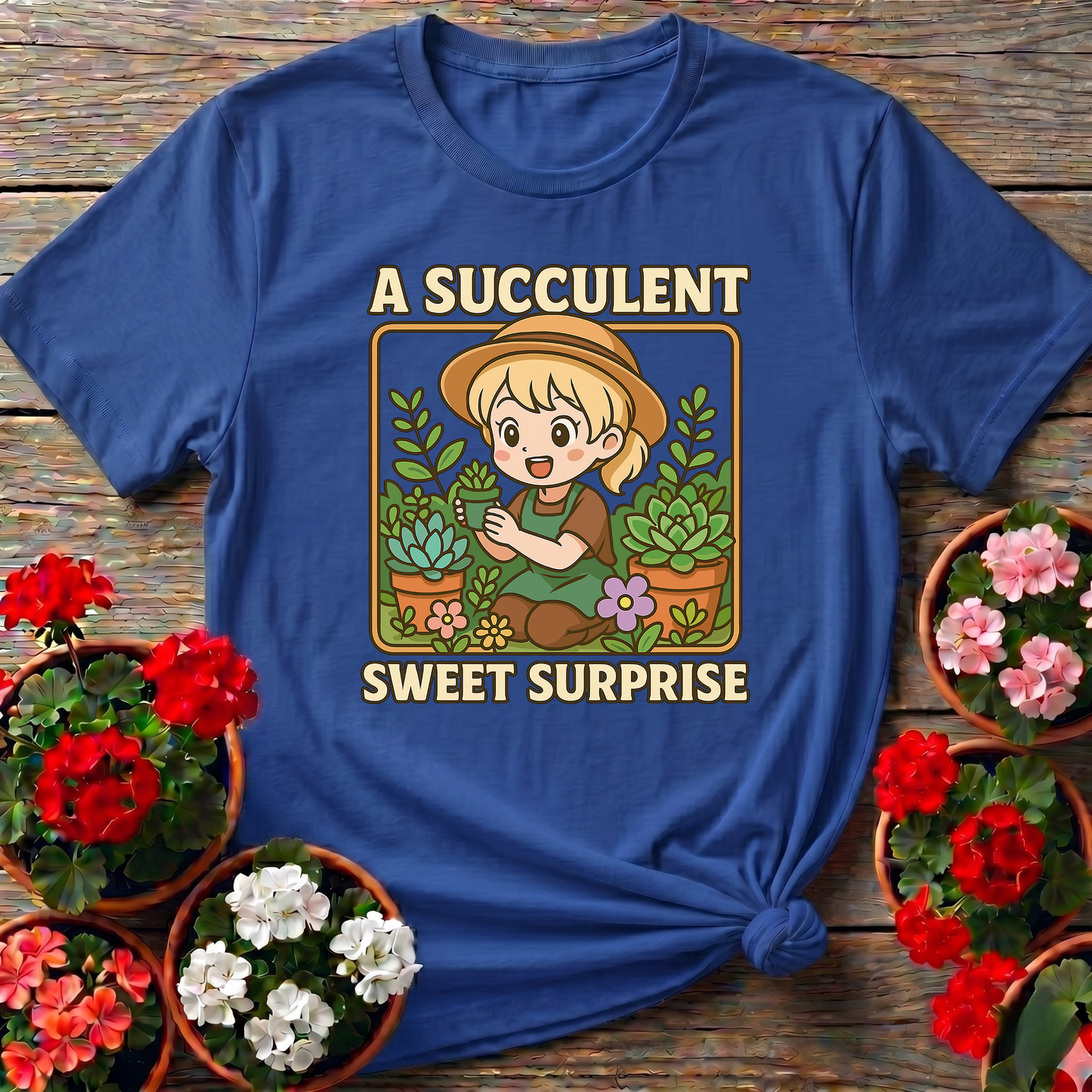 Succulent Sweet Surprise Kawaii Anime Gardener T-shirt