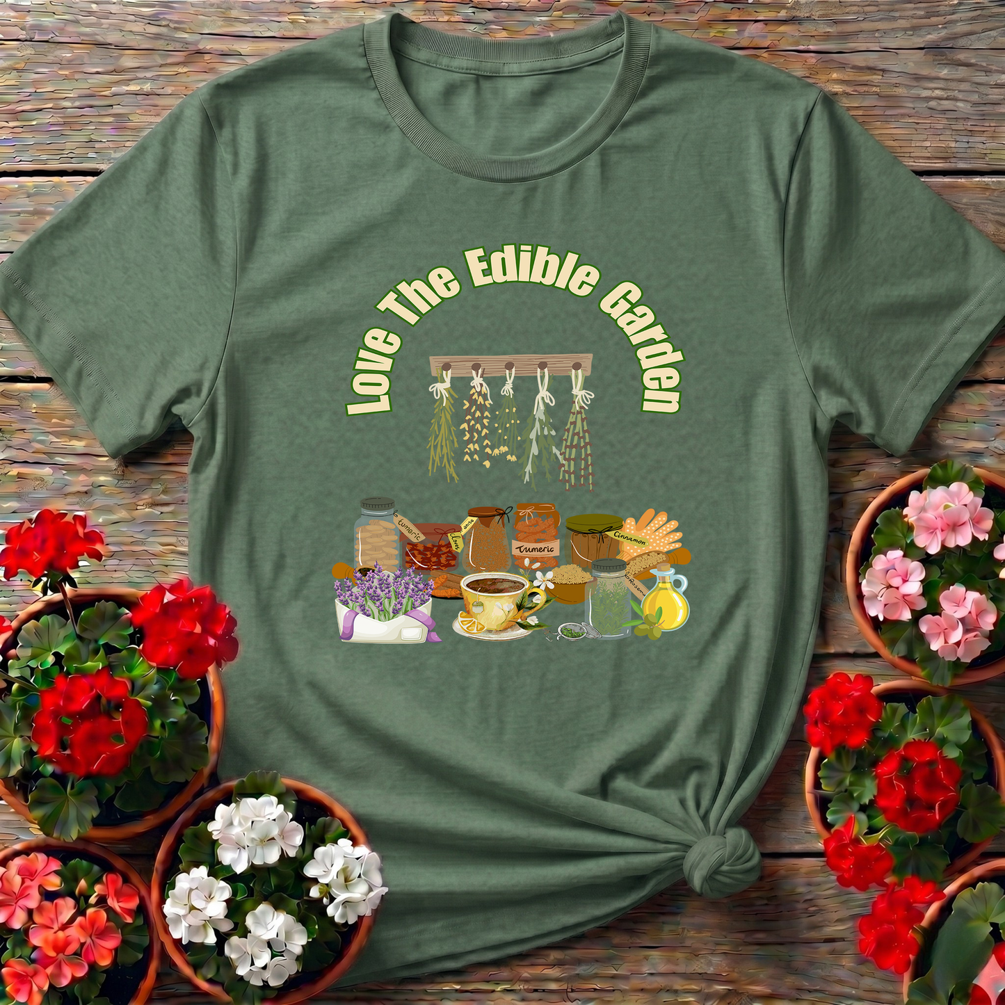 Love The Edible Garden Kitchen Herbs T-shirt