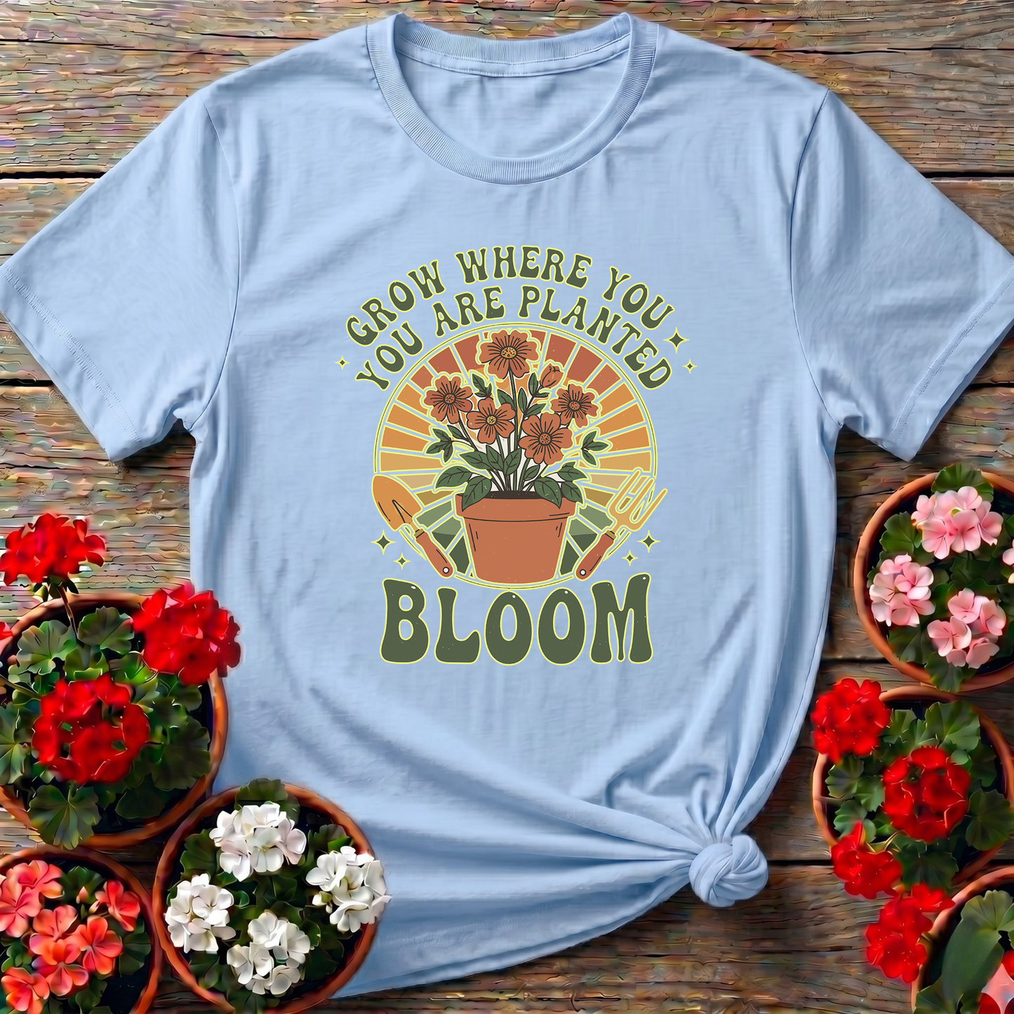 Grow Where You Are Planted Bloom Vintage Tee