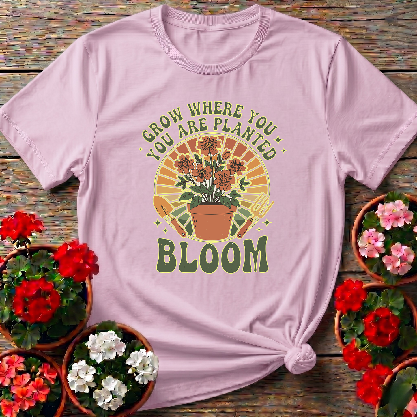 Grow Where You Are Planted Bloom Vintage Tee