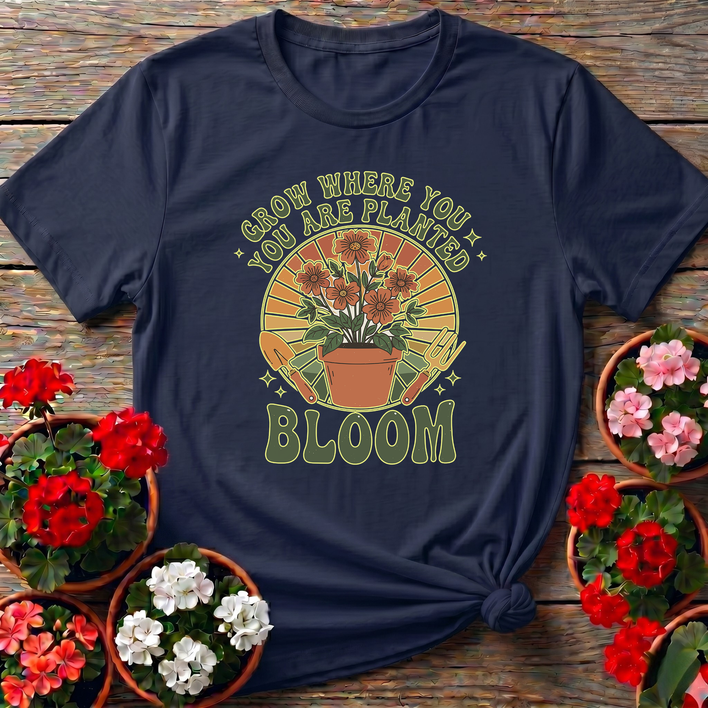Grow Where You Are Planted Bloom Vintage Tee