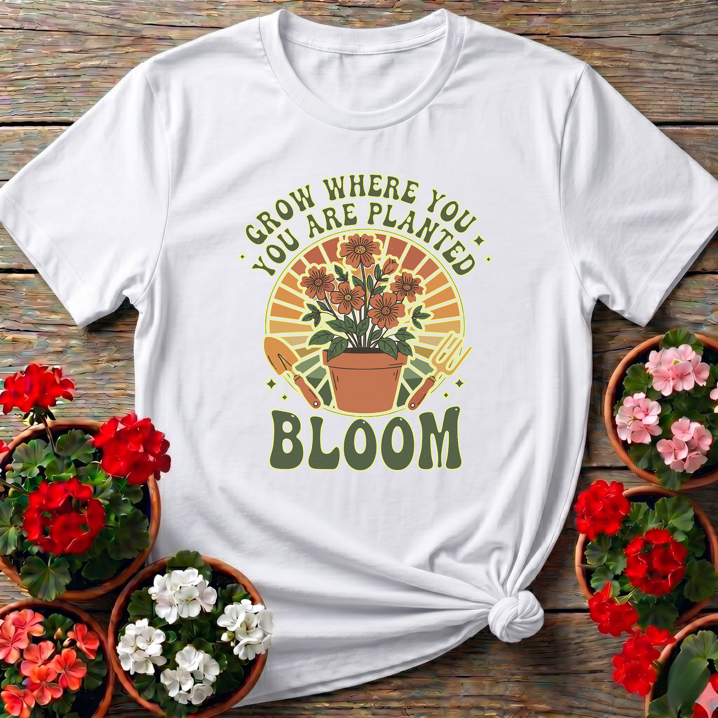 Grow Where You Are Planted Bloom Vintage Tee