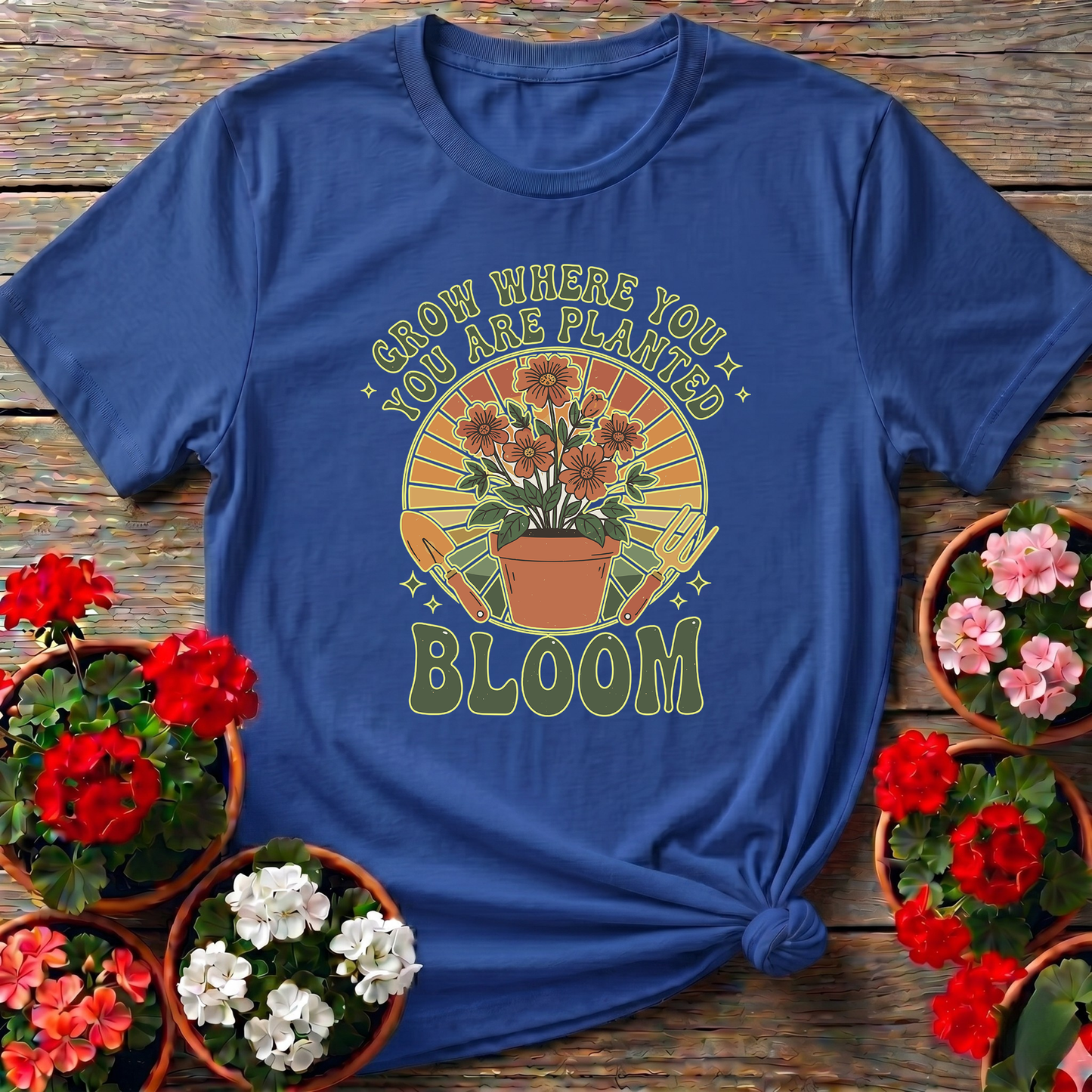 Grow Where You Are Planted Bloom Vintage Tee