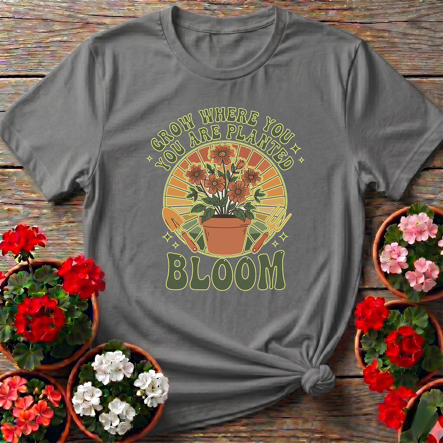 Grow Where You Are Planted Bloom Vintage Tee