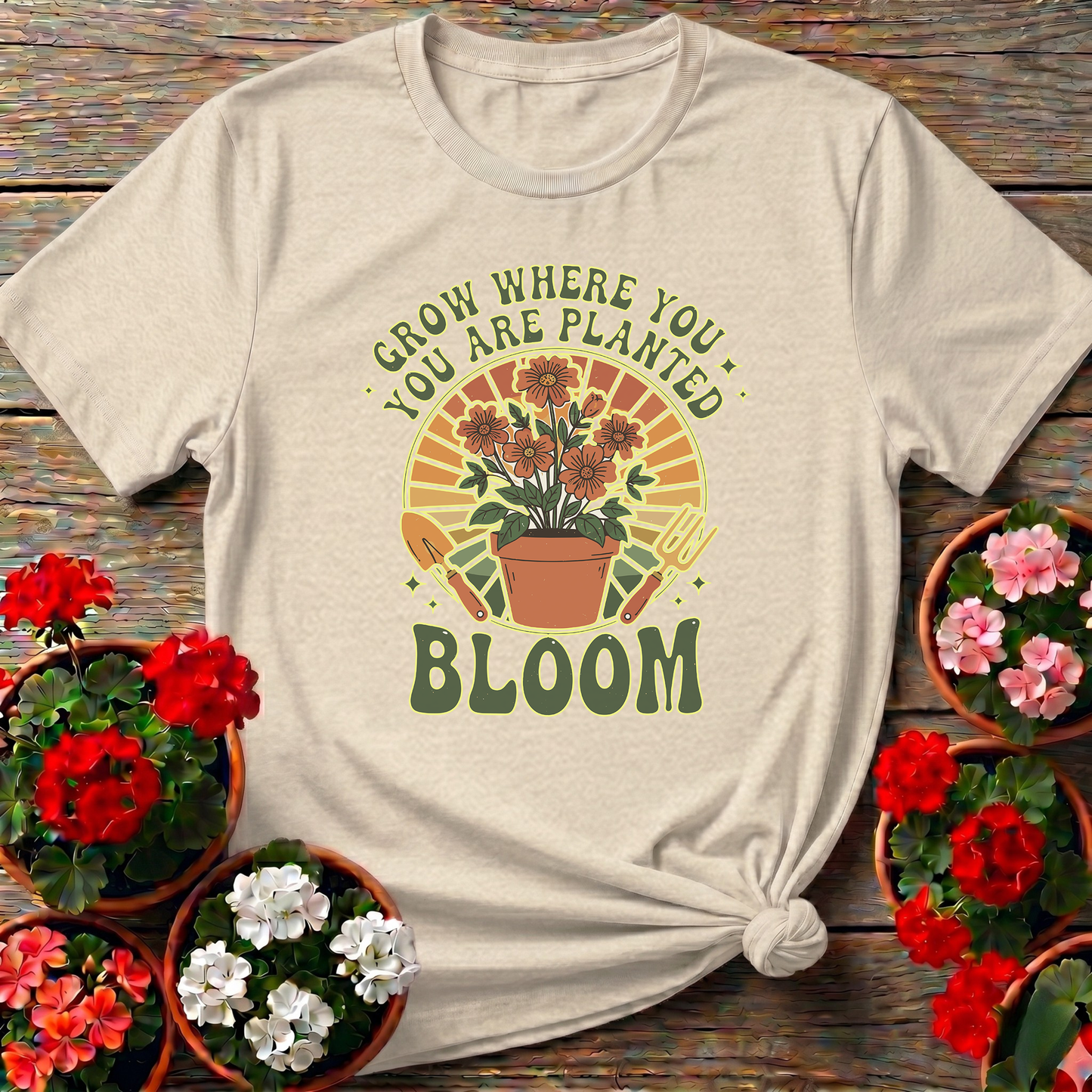 Grow Where You Are Planted Bloom Vintage Tee