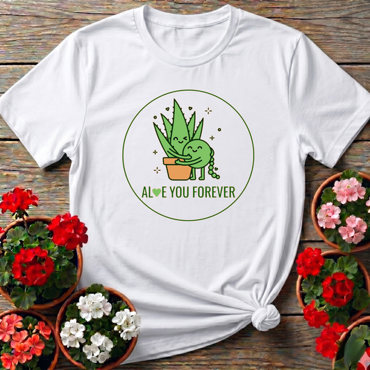 Aloe You Forever Retro Whimsical Aloe Vera Pun Tee