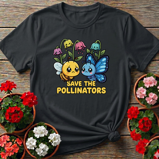 Save The Pollinators Kawaii Bee Butterfly T-shirt