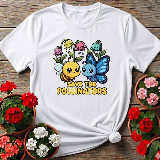 Save The Pollinators Kawaii Bee Butterfly T-shirt