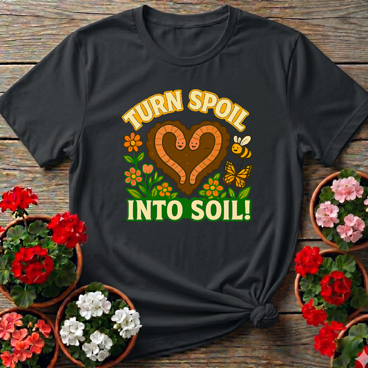 Turn Spoil Into Soil Kawaii Composting Sanctuary Tee
