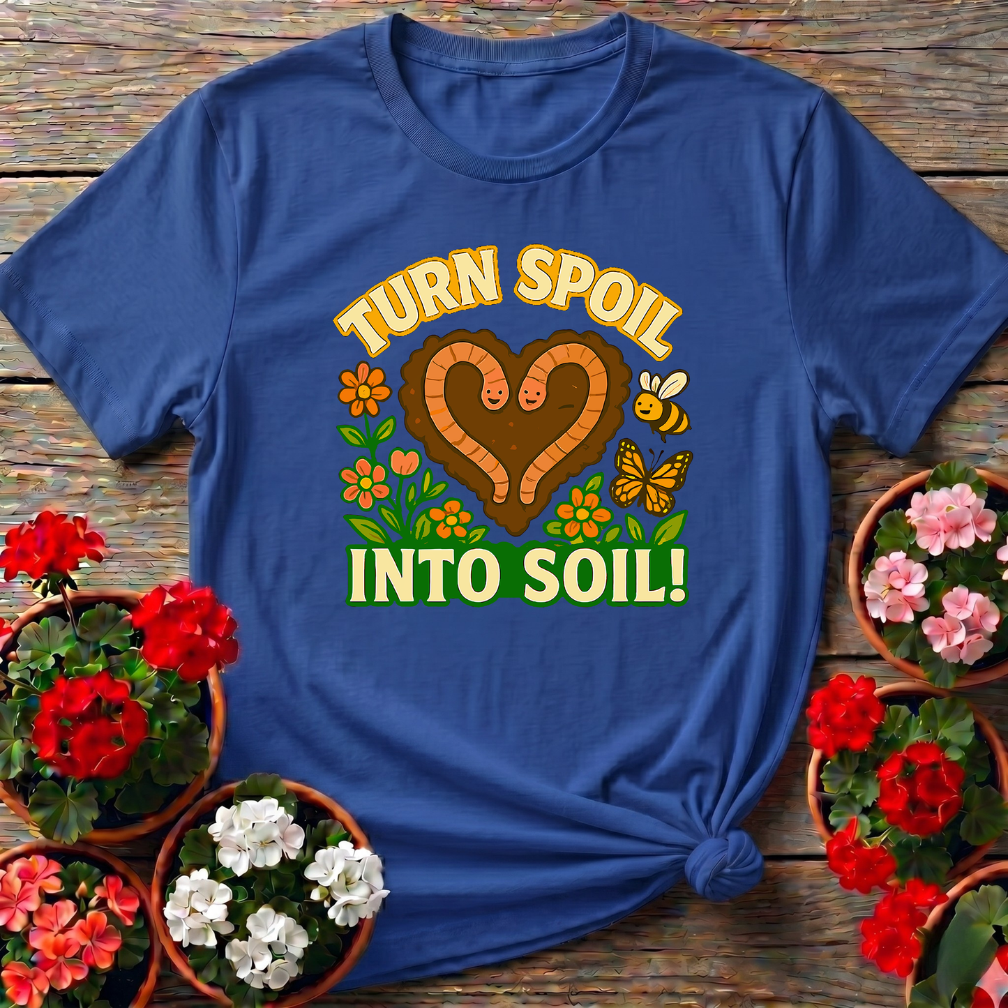 Turn Spoil Into Soil Kawaii Composting Sanctuary Tee
