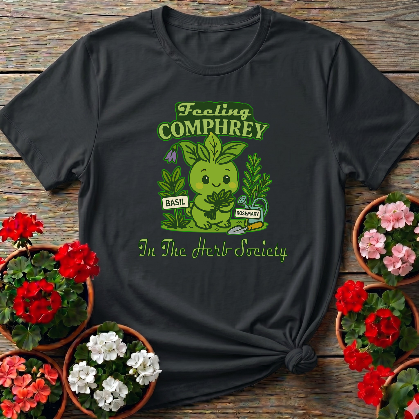 Feeling Comphrey In The Herb Society Kawaii Tee