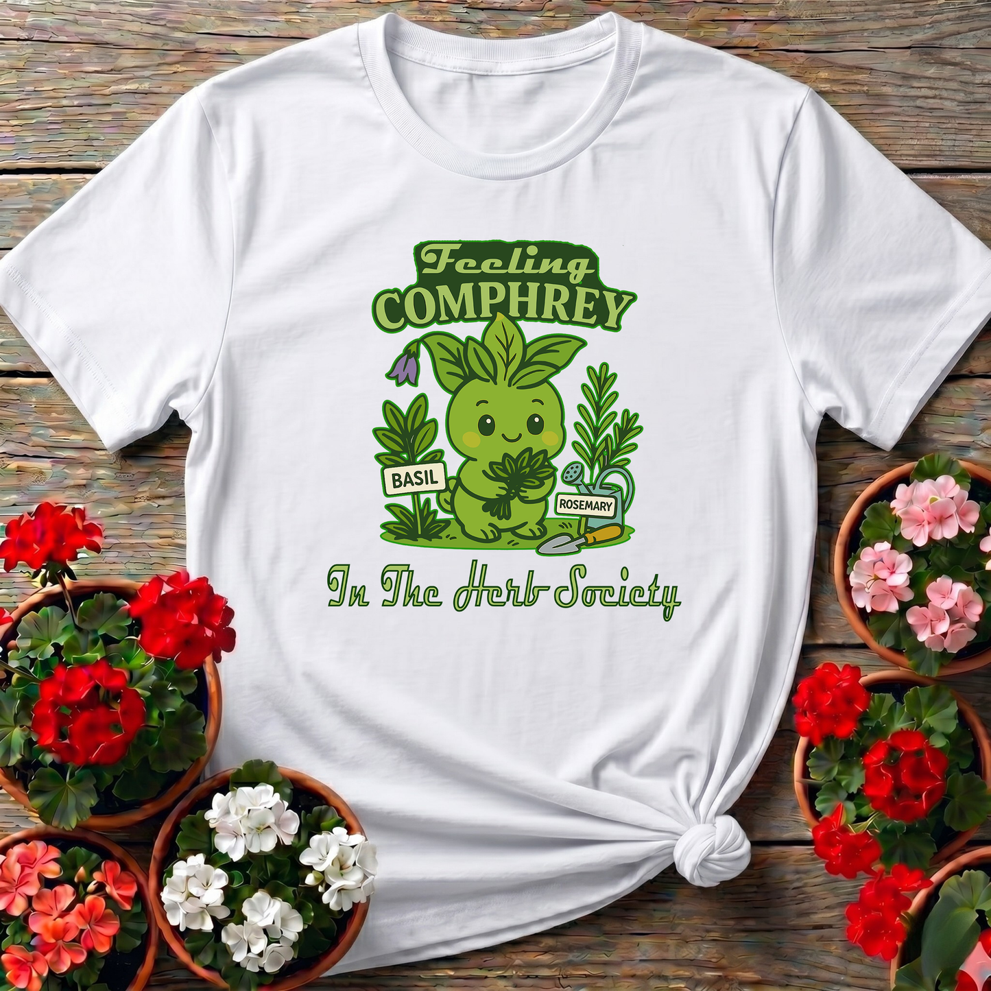 Feeling Comphrey In The Herb Society Kawaii Tee