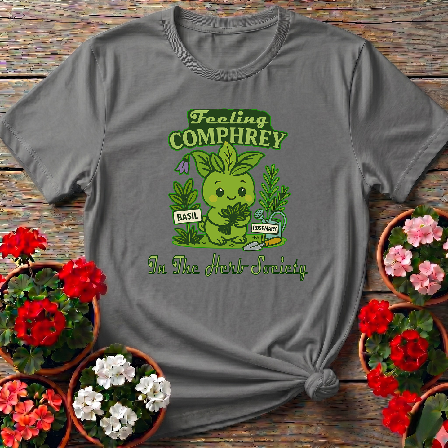 Feeling Comphrey In The Herb Society Kawaii Tee