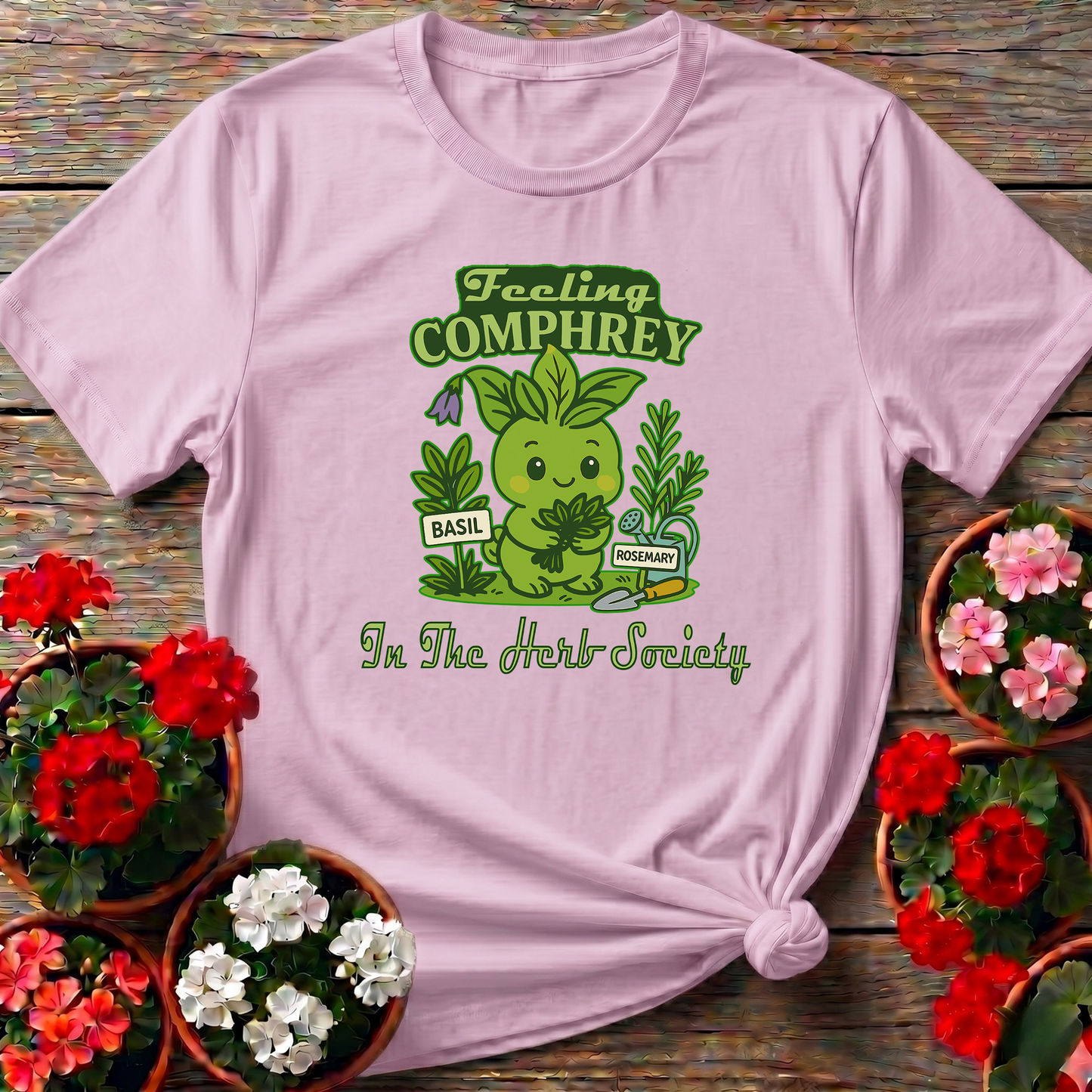 Feeling Comphrey In The Herb Society Kawaii Tee