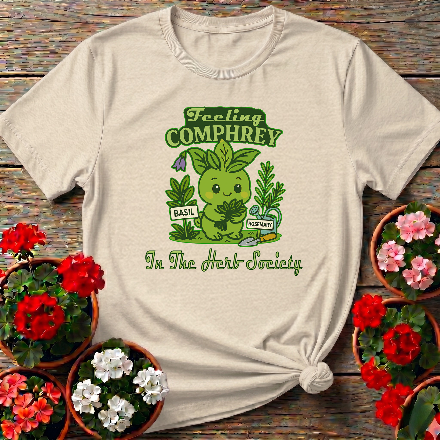 Feeling Comphrey In The Herb Society Kawaii Tee
