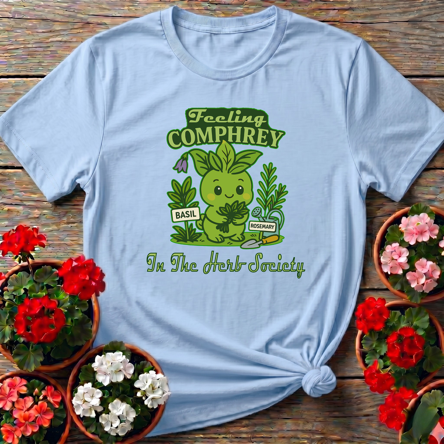 Feeling Comphrey In The Herb Society Kawaii Tee