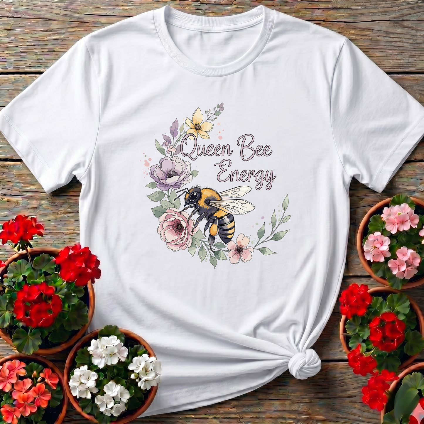 Queen Bee Energy Elegant Backyard Sanctuary Tee