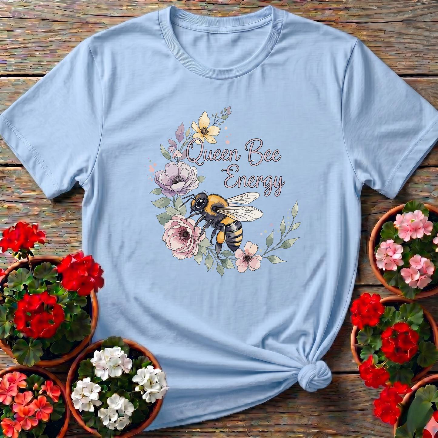 Queen Bee Energy Elegant Backyard Sanctuary Tee