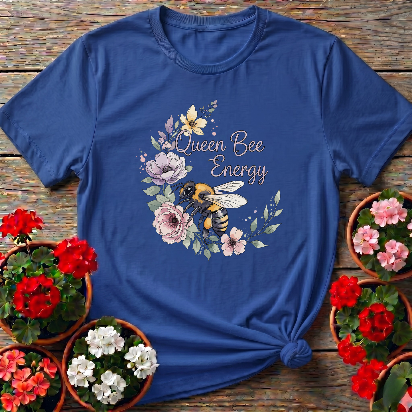 Queen Bee Energy Elegant Backyard Sanctuary Tee