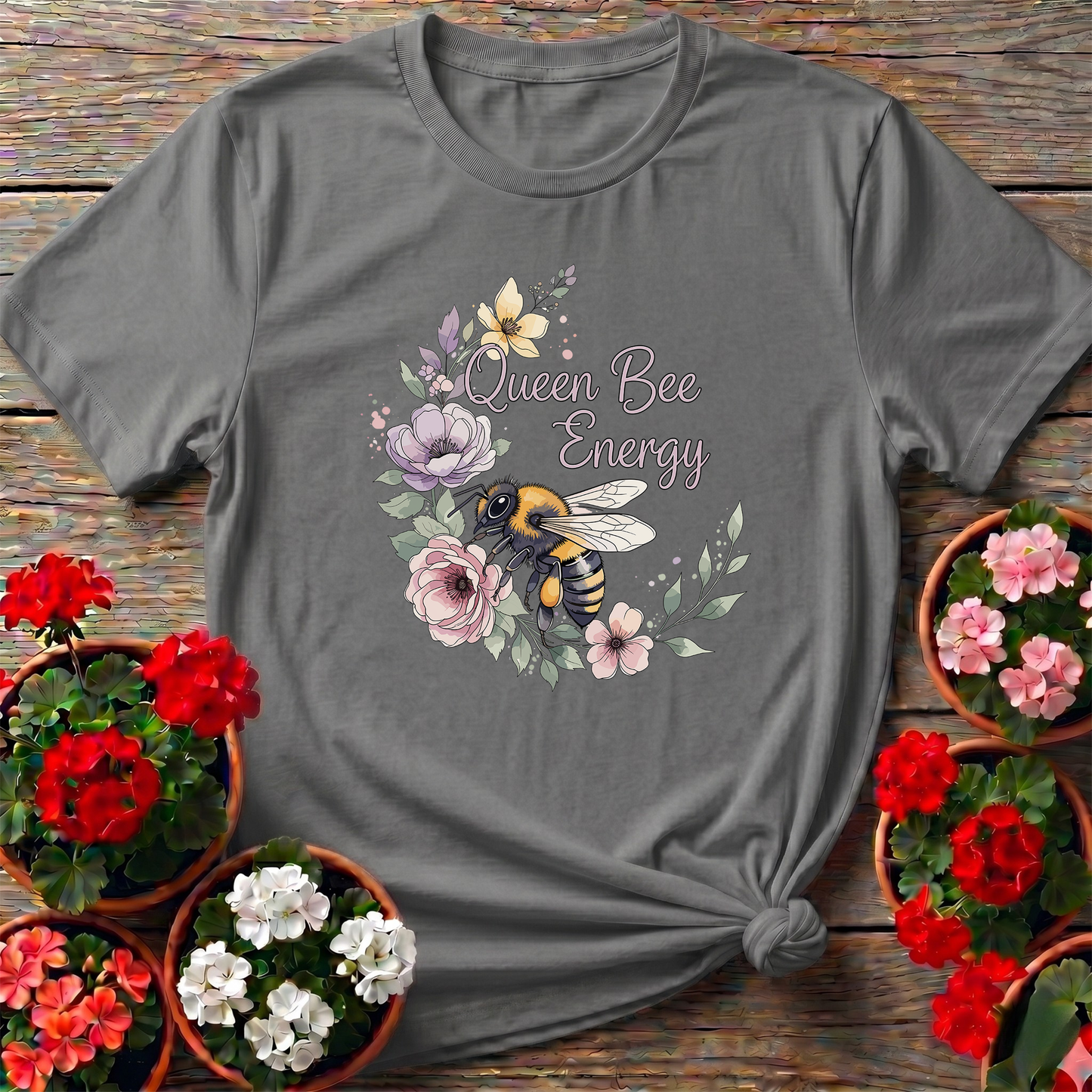 Queen Bee Energy Elegant Backyard Sanctuary Tee