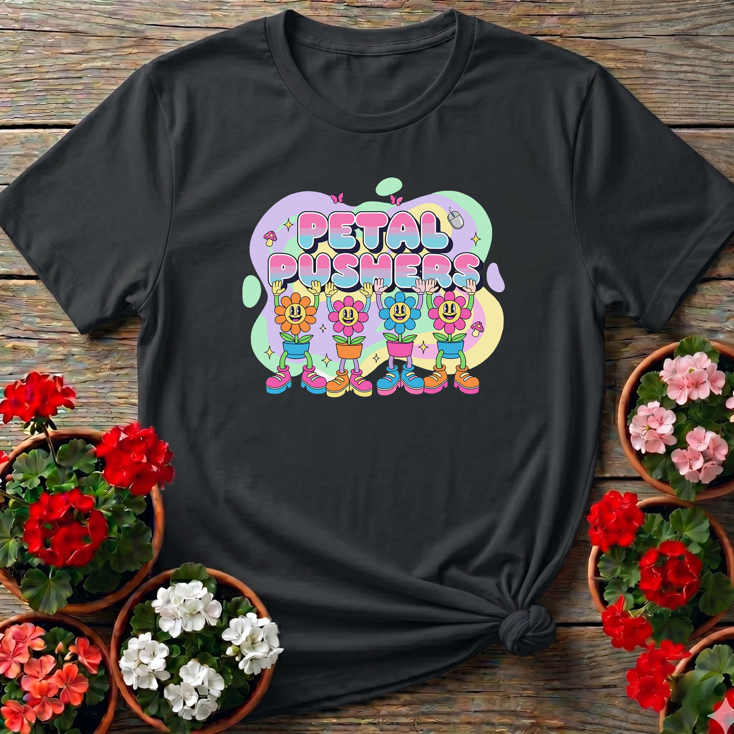 Petal Pushers Vintage Y2K Pastel Floral Tee