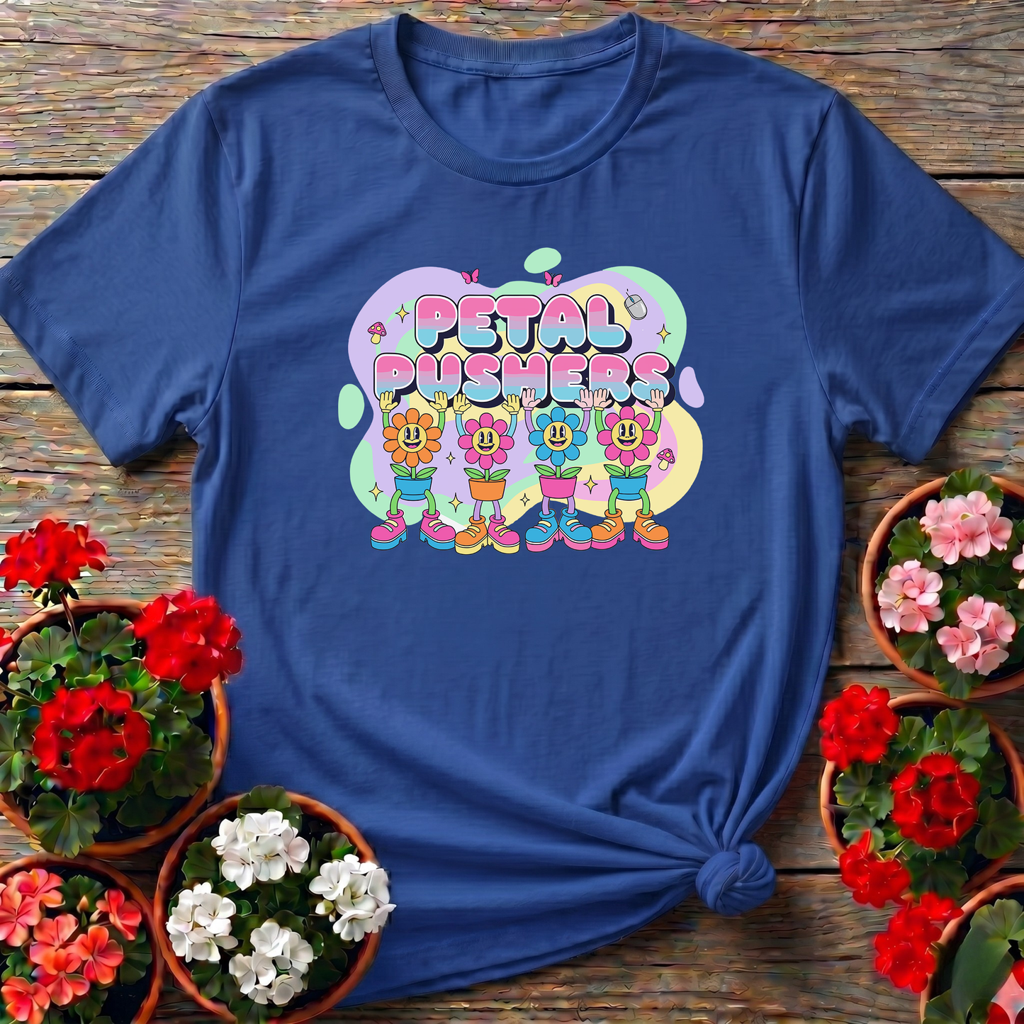 Petal Pushers Vintage Y2K Pastel Floral Tee