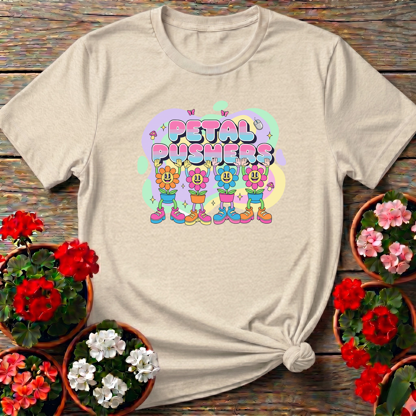 Petal Pushers Vintage Y2K Pastel Floral Tee