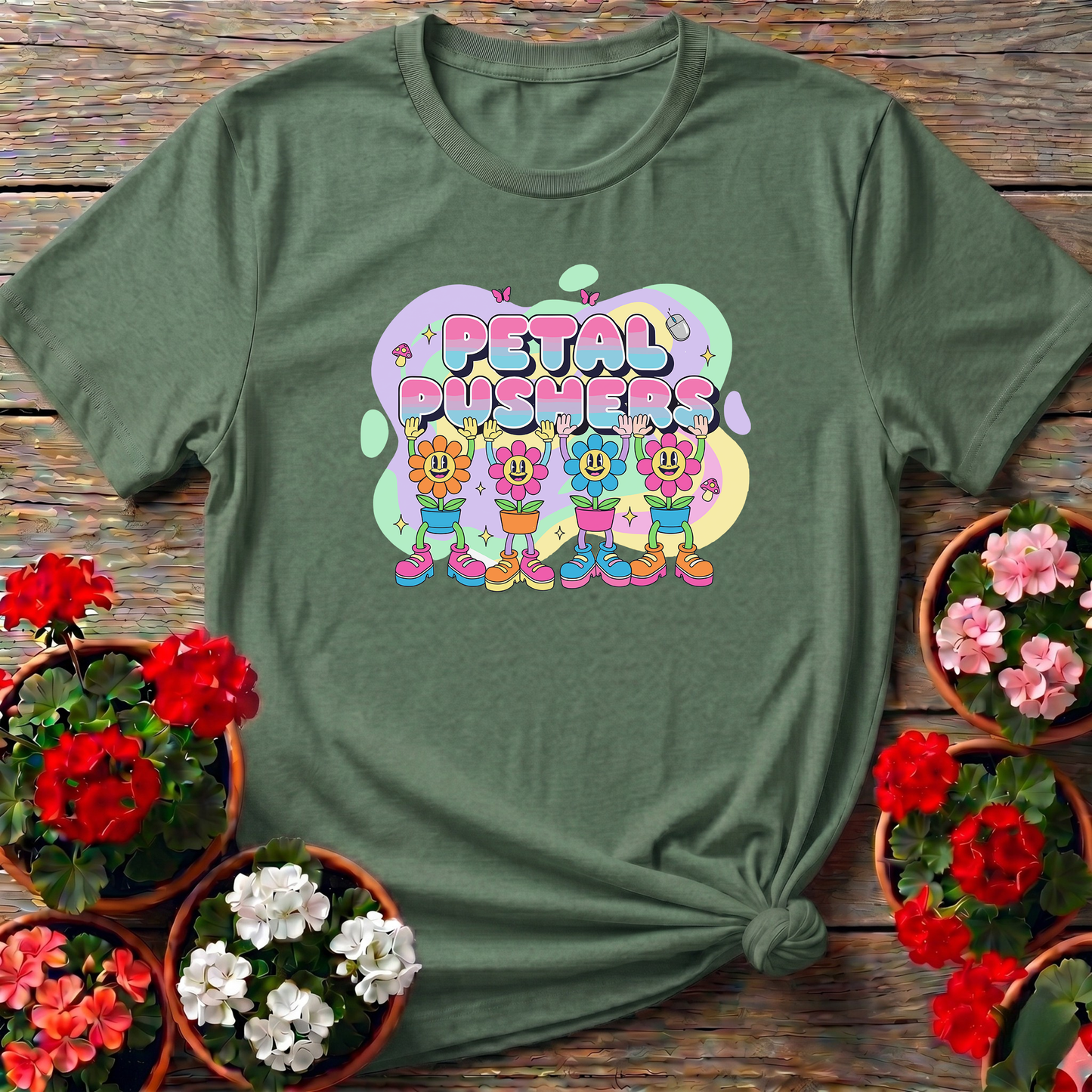 Petal Pushers Vintage Y2K Pastel Floral Tee