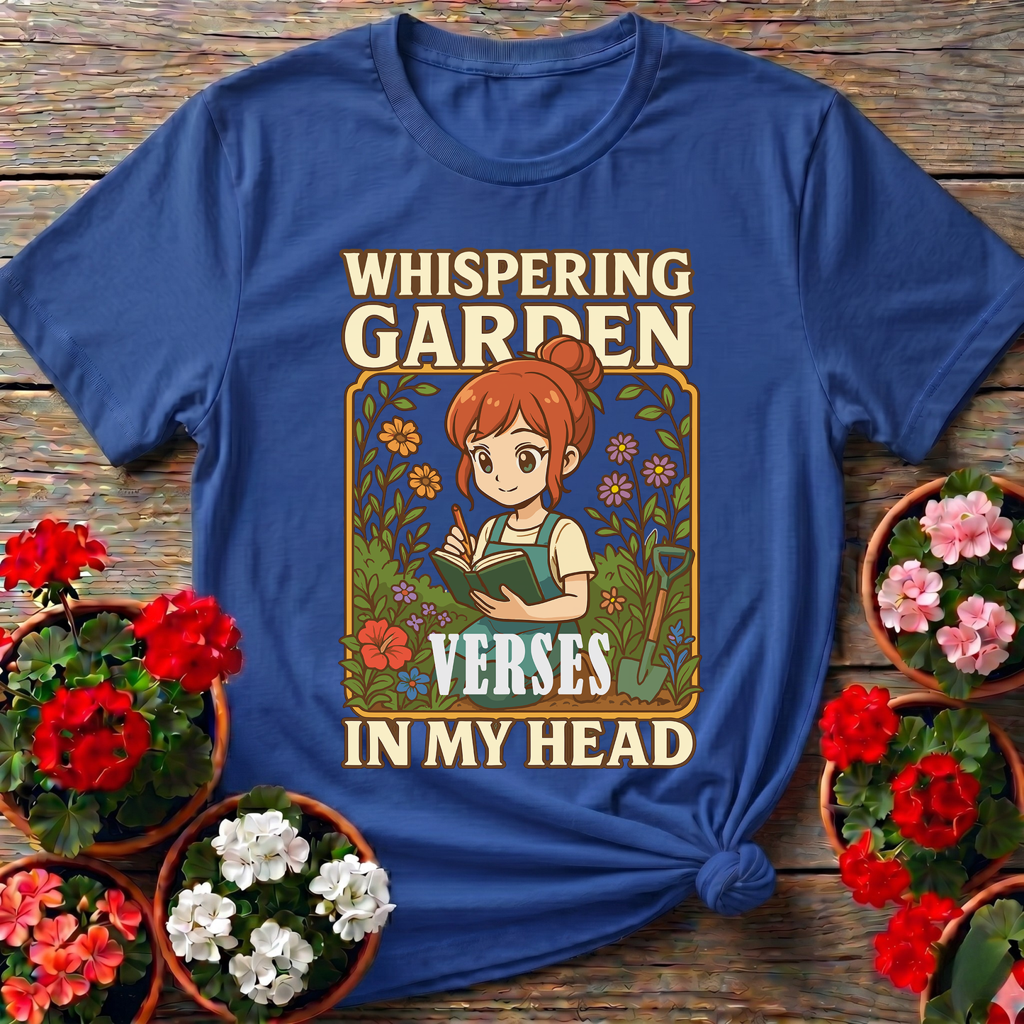 Whispering Garden Verses Anime Manga Poetry T-shirt