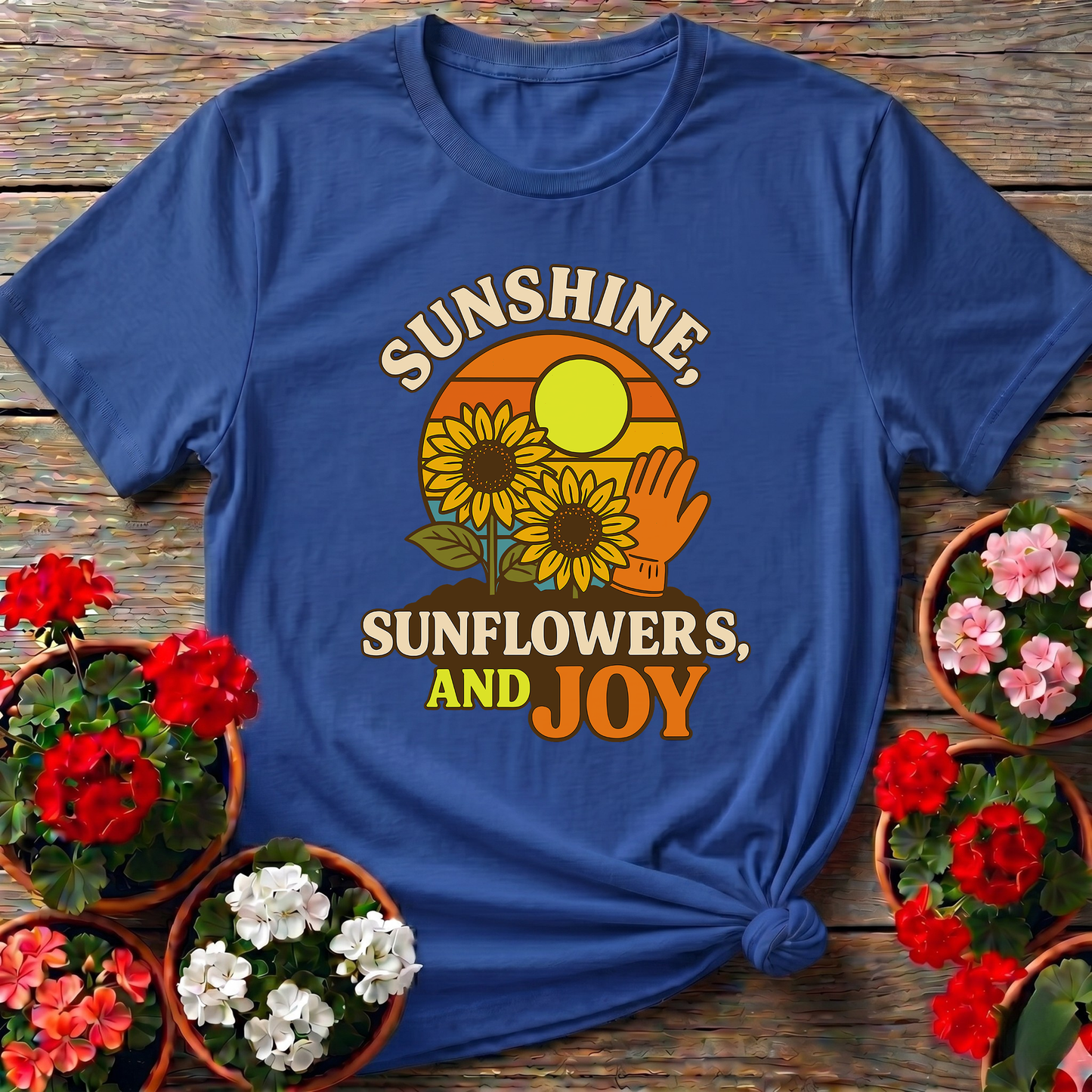 Sunshine Sunflowers And Joy Vintage Garden Tee