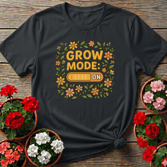 Grow Mode On Retro Floral T-shirt