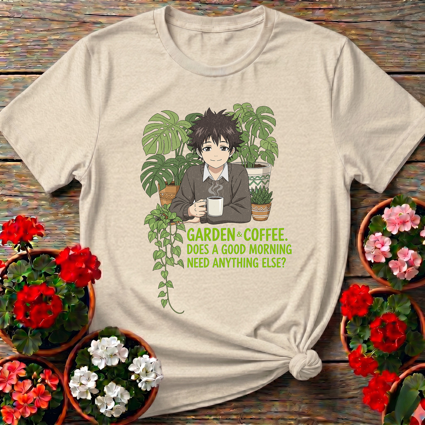 Garden & Coffee Morning Ritual Botanical Tee