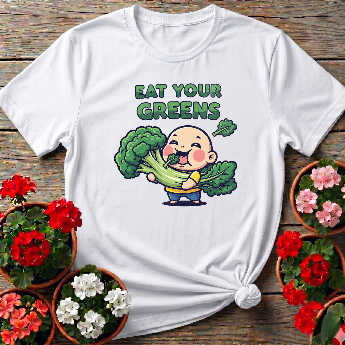 Eat Your Greens Funny Homegrown Produce Tee