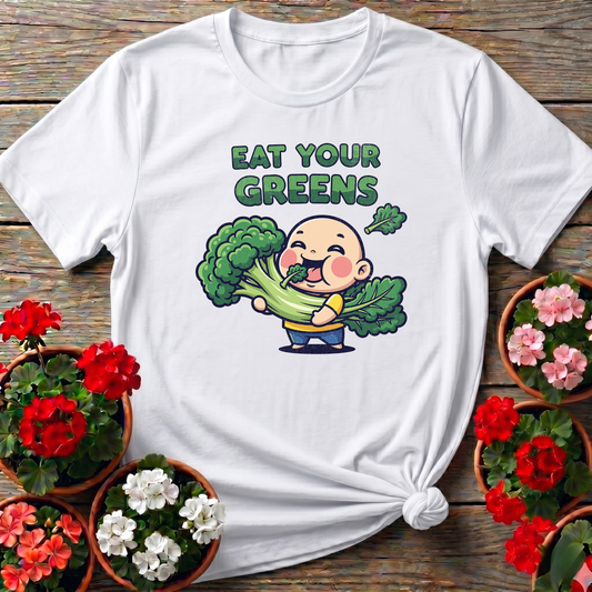 Eat Your Greens Funny Homegrown Produce Tee