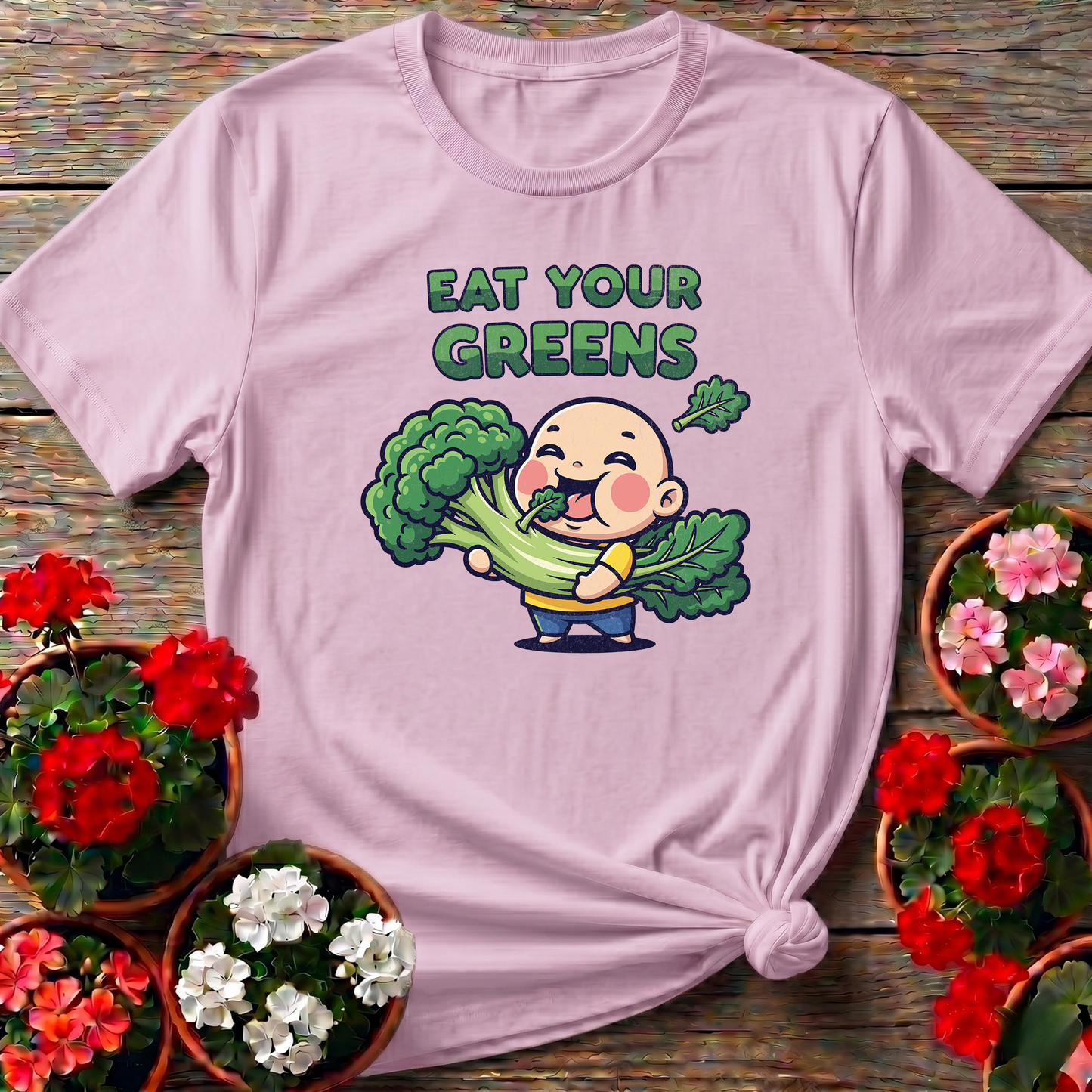 Eat Your Greens Funny Homegrown Produce Tee