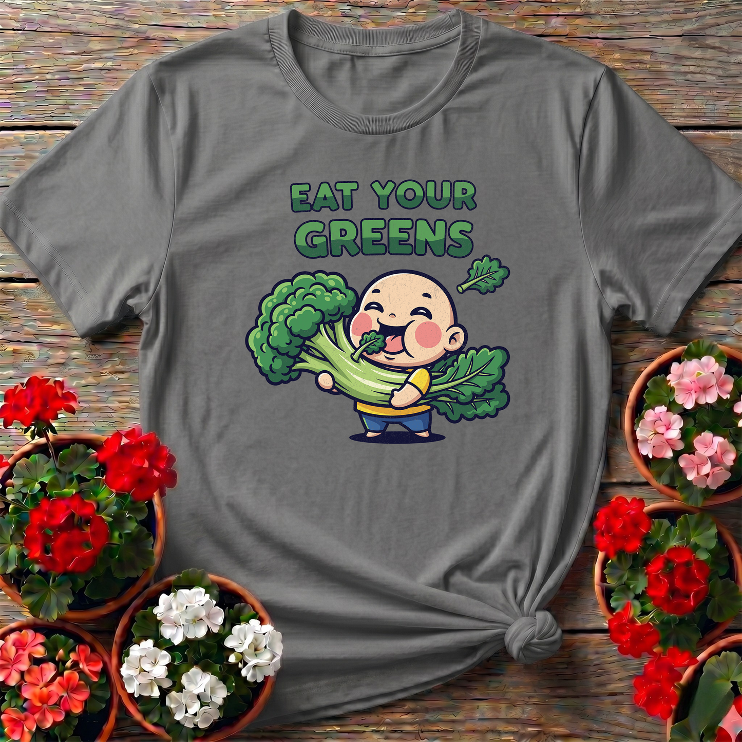 Eat Your Greens Funny Homegrown Produce Tee