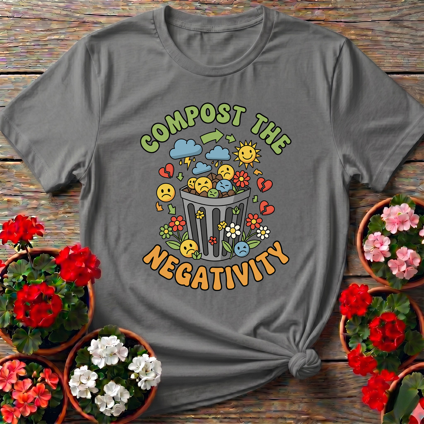 Compost The Negativity Graphic Garden T-shirt
