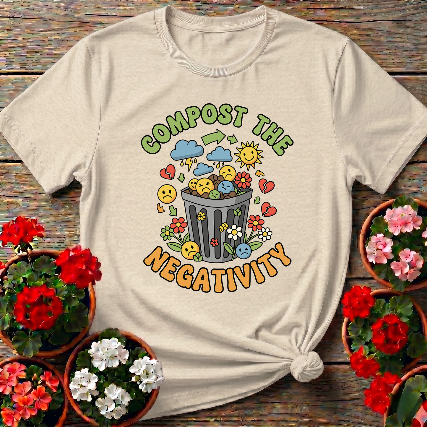 Compost The Negativity Graphic Garden T-shirt