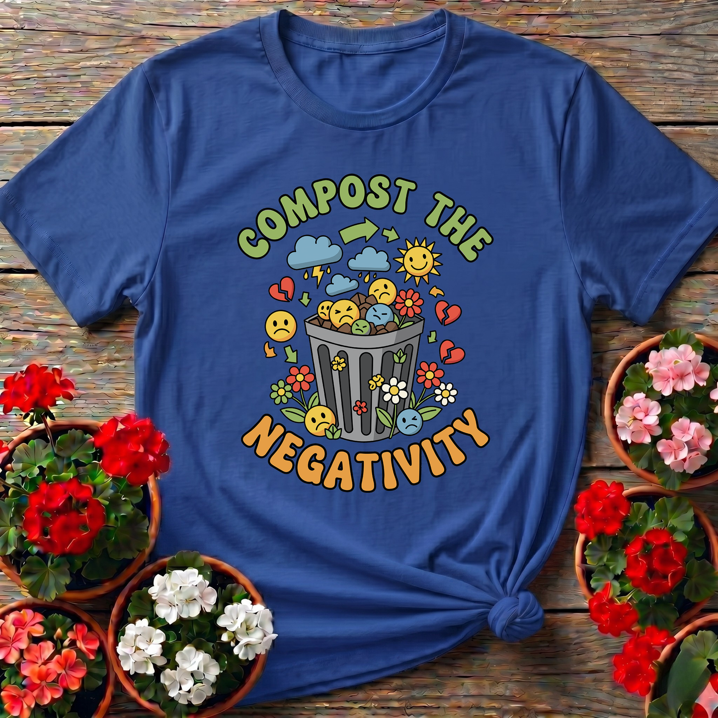 Compost The Negativity Graphic Garden T-shirt
