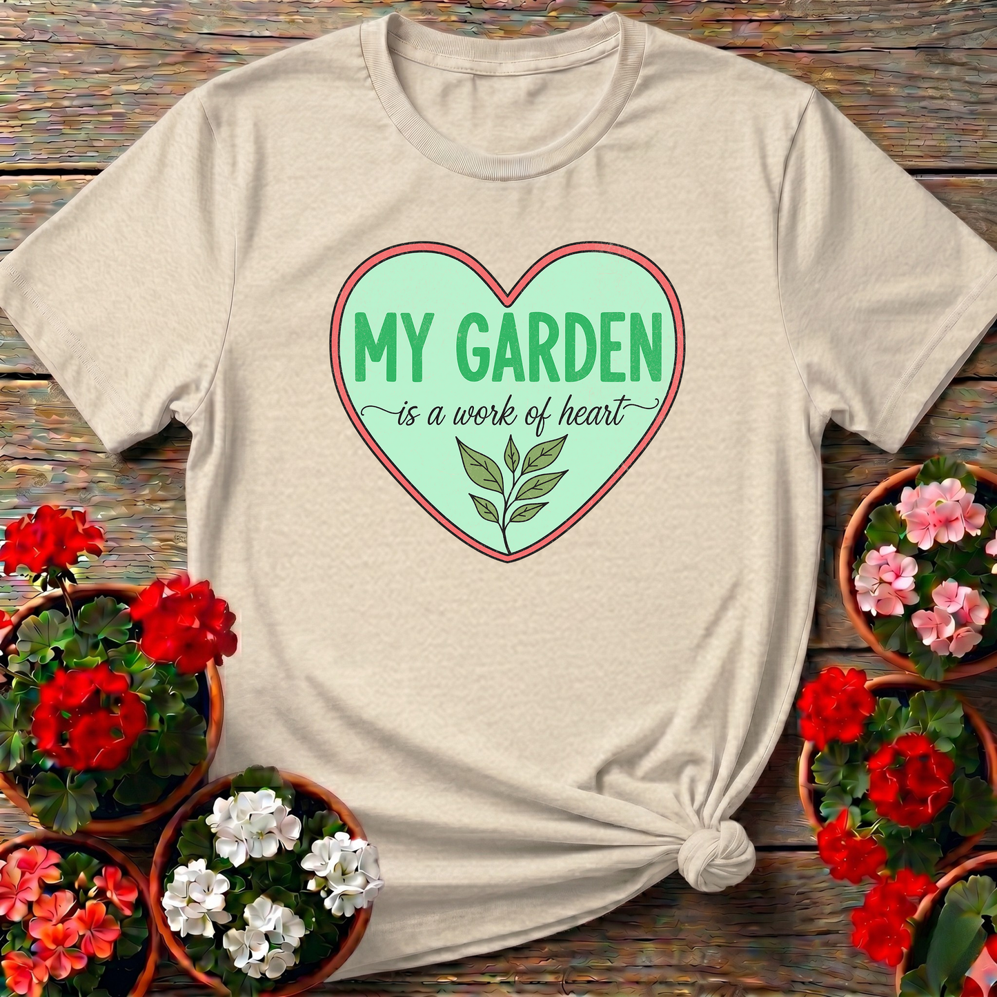 My Garden Is A Work Of Heart Plant Lover Tshirt