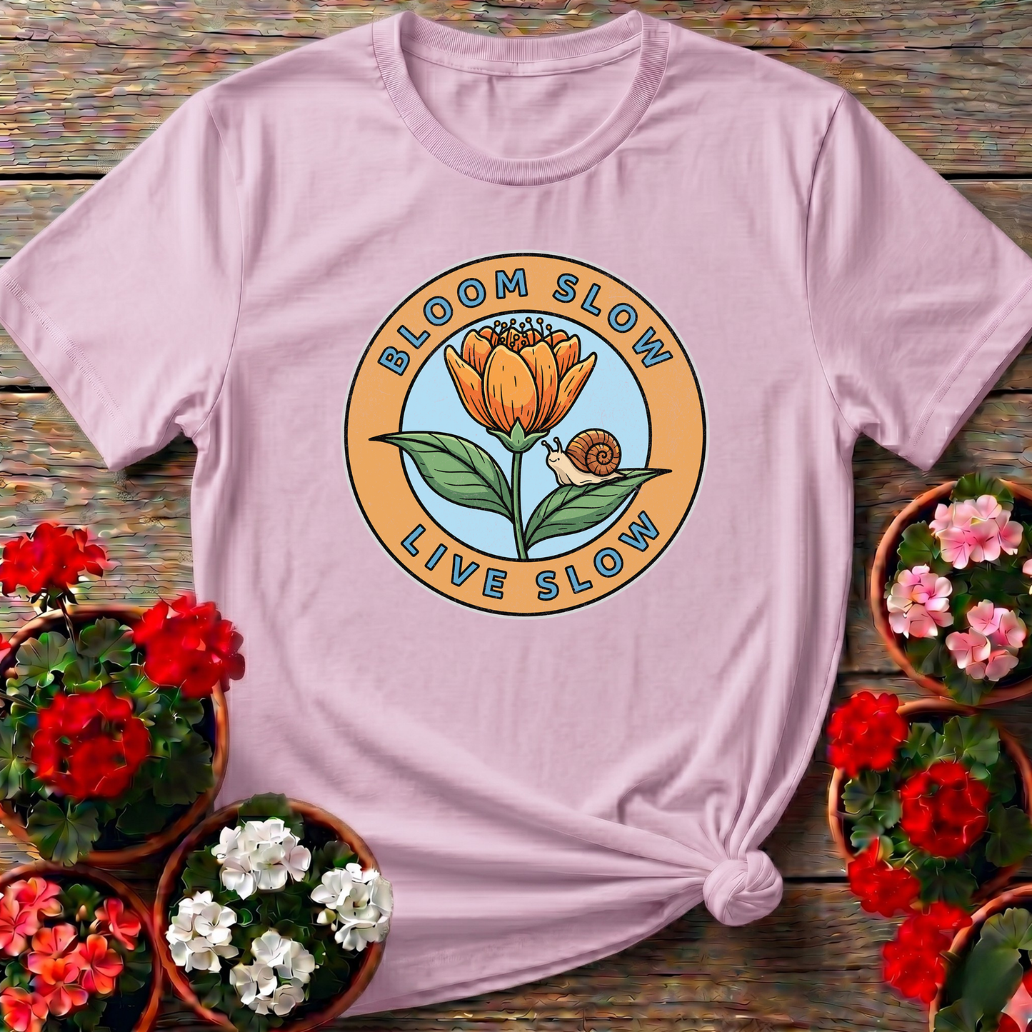 Bloom Slow Live Slow Mindful Aesthetic Slow Living Tee